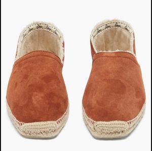 Shearling Lined Suède Men's Espadrilles New in Box